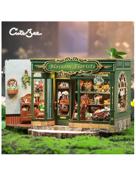 Cutebee Miniature House Blossom Florists con 265 piezas