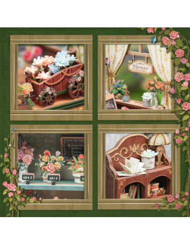 Cutebee Miniature House Blossom Florists con 265 piezas
