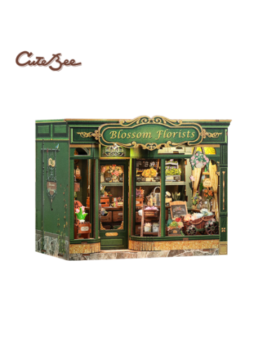 Cutebee Miniature House Blossom Florists con 265 piezas