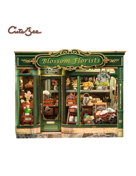 Cutebee Miniature House Blossom Florists con 265 piezas