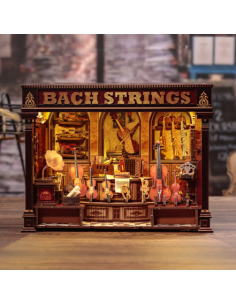 Miniature House Tienda de música "Bach Strings" con 285 piezas.