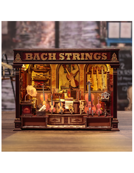 Miniature House Tienda de música "Bach Strings" con 285 piezas.