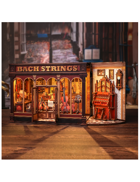 Miniature House Tienda de música "Bach Strings" con 285 piezas.