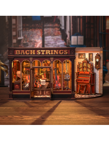 Miniature House Tienda de música "Bach Strings" con 285 piezas.