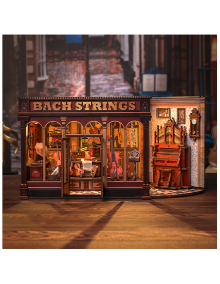 Miniature House Tienda de música "Bach Strings" con 285 piezas.
