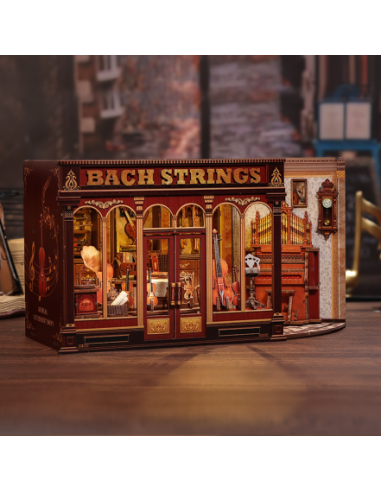 Miniature House Tienda de música "Bach Strings" con 285 piezas.