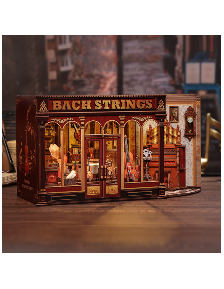 Miniature House Tienda de música "Bach Strings" con 285 piezas.