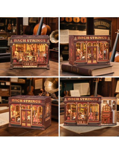 Miniature House Tienda de música "Bach Strings" con 285 piezas.