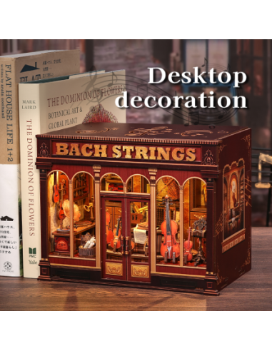 Miniature House Tienda de música "Bach Strings" con 285 piezas.