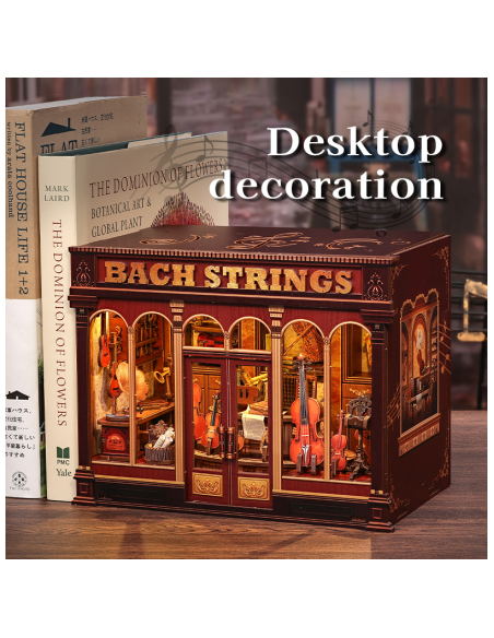 Miniature House Tienda de música "Bach Strings" con 285 piezas.