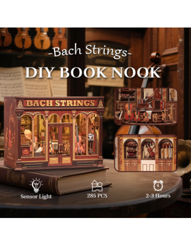 Miniature House Tienda de música "Bach Strings" con 285 piezas.