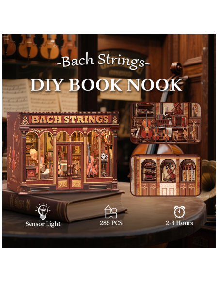 Miniature House Tienda de música "Bach Strings" con 285 piezas.