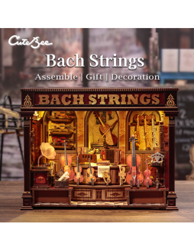 Miniature House Tienda de música "Bach Strings" con 285 piezas.