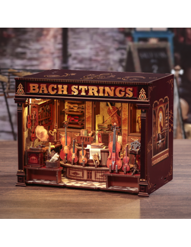 Miniature House Tienda de música "Bach Strings" con 285 piezas.