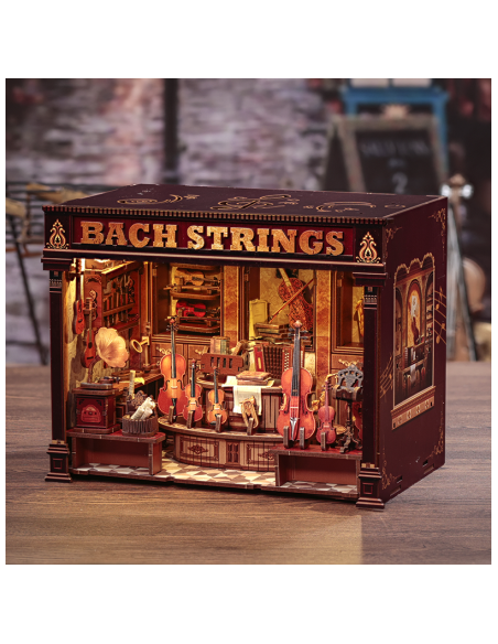 Miniature House Tienda de música "Bach Strings" con 285 piezas.