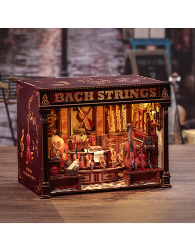 Miniature House Tienda de música "Bach Strings" con 285 piezas.