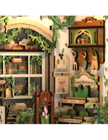 Book Nook Librería "Green Life Bookshop" con 196 piezas.