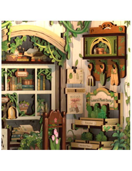 Book Nook Librería "Green Life Bookshop" con 196 piezas.