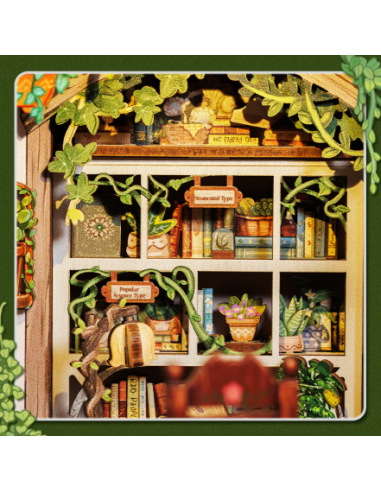 Book Nook Librería "Green Life Bookshop" con 196 piezas.