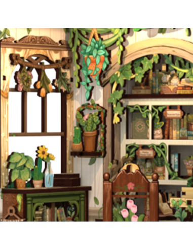 Book Nook Librería "Green Life Bookshop" con 196 piezas.