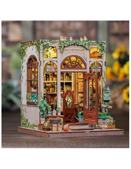 Book Nook Librería "Green Life Bookshop" con 196 piezas.