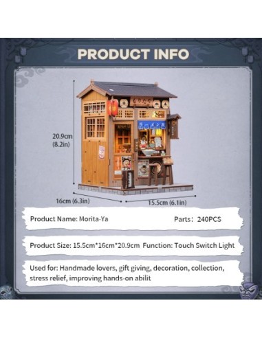 Cutebee Book Nook Morita-Ya con 240 piezas