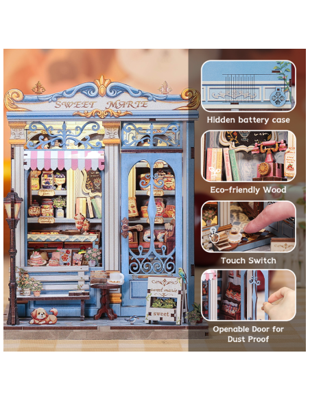 Miniature House Pastelería "Sweet Marie" con 242 piezas.