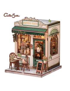 Miniature House Cafetería "Sunny Cafe" con 233 piezas.