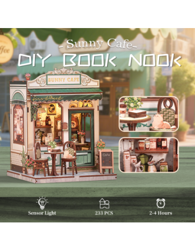 Miniature House Cafetería "Sunny Cafe" con 233 piezas.