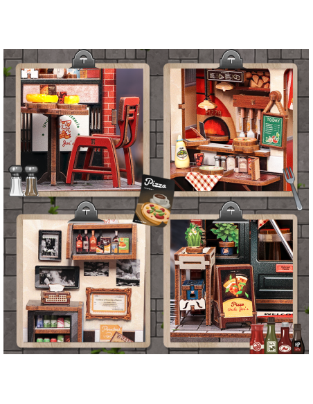 Book Nook Restaurante "Uncle Joe's Pizzeria" con 236 piezas.