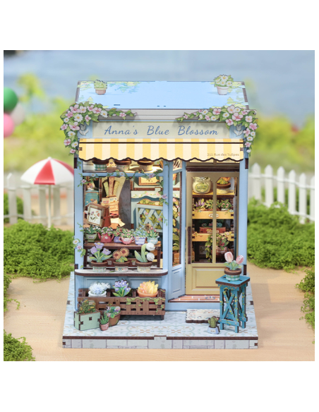 Miniature House Florístería "Anna's Blue Blossom" con 255 piezas.