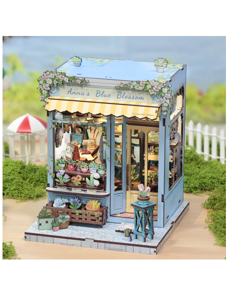 Miniature House Florístería "Anna's Blue Blossom" con 255 piezas.