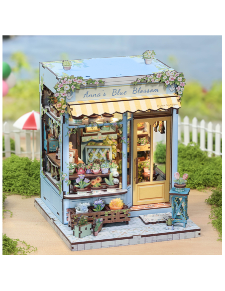 Miniature House Florístería "Anna's Blue Blossom" con 255 piezas.