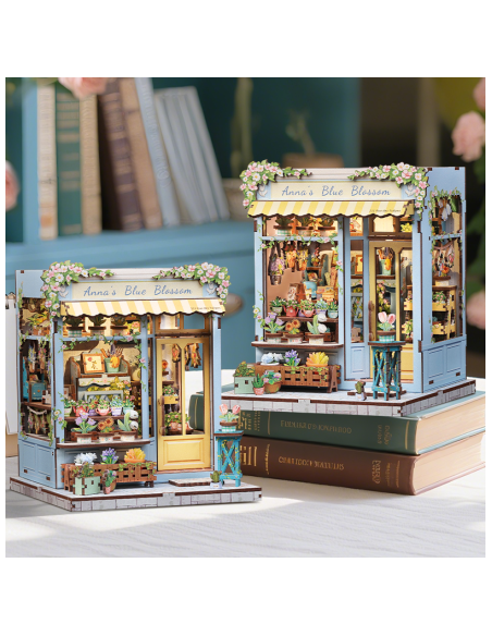 Miniature House Florístería "Anna's Blue Blossom" con 255 piezas.
