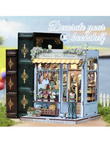 Miniature House Florístería "Anna's Blue Blossom" con 255 piezas.