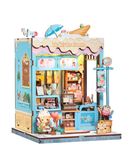 Cutebee Miniature House Bella's Ice Cream con 225 piezas