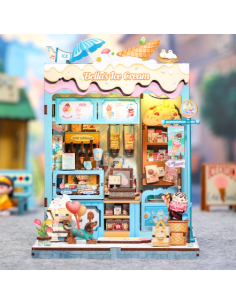 Cutebee Miniature House Bella's Ice Cream con 225 piezas 2