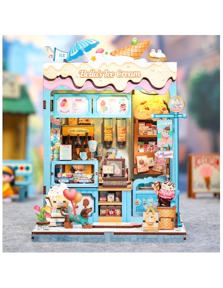 Cutebee Miniature House Bella's Ice Cream con 225 piezas