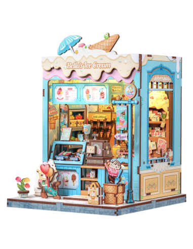Cutebee Miniature House Bella's Ice Cream con 225 piezas