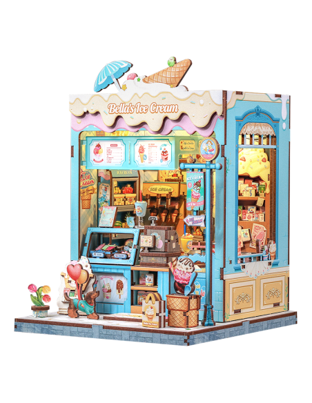 Cutebee Miniature House Bella's Ice Cream con 225 piezas