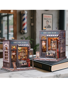 Miniature House Barbería "John's Hair Salon" con 210 piezas. 2
