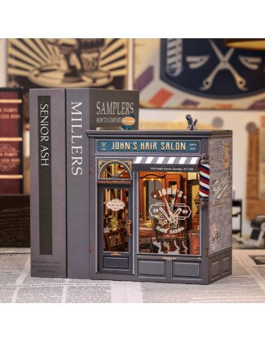 Miniature House Barbería "John's Hair Salon" con 210 piezas.