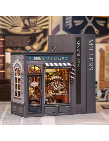 Miniature House Barbería "John's Hair Salon" con 210 piezas.