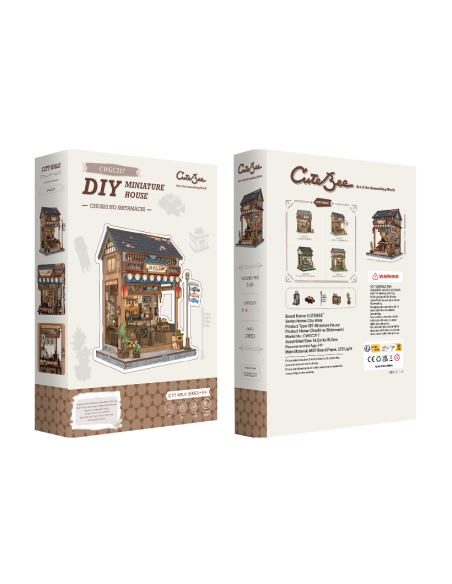 Cutebee Miniature House Choshi no Shitamachi con 218 piezas
