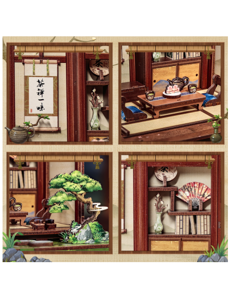 Cutebee Miniature House Kirishima Cha-an con 145 piezas
