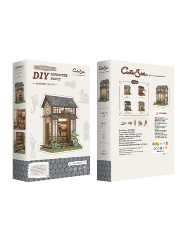 Cutebee Miniature House Kirishima Cha-an con 145 piezas