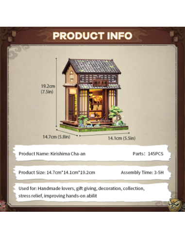 Cutebee Miniature House Kirishima Cha-an con 145 piezas