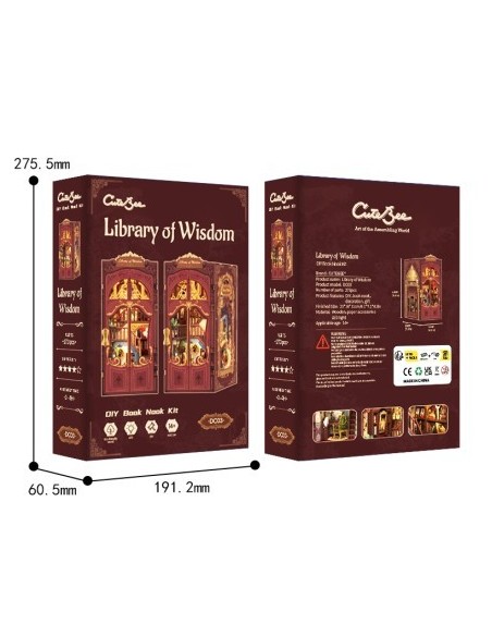 Book Nook Biblioteca "Library of Wisdom" con 281 piezas.