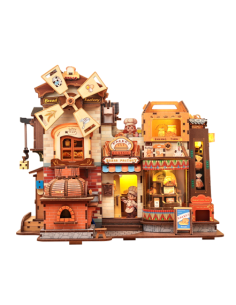 Cutebee Miniature House Bread Factory con 572 piezas 2