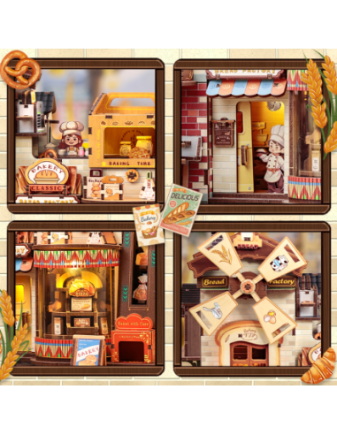 Cutebee Miniature House Bread Factory con 572 piezas